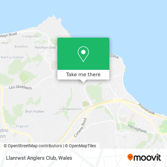 Llanrwst Anglers Club map