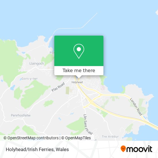 Holyhead/Irish Ferries map