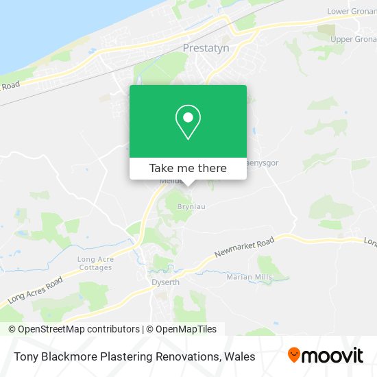 Tony Blackmore Plastering Renovations map