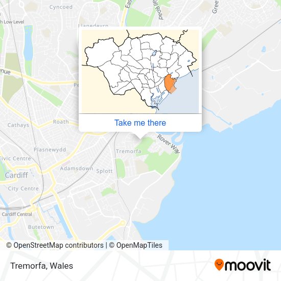 Tremorfa map