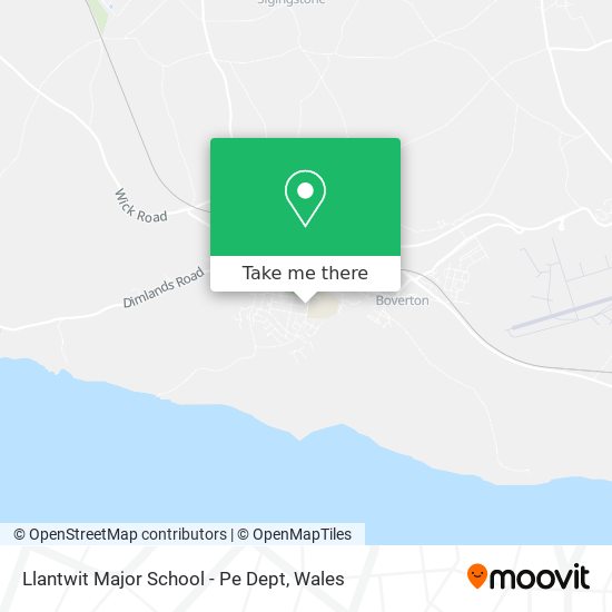 Llantwit Major School - Pe Dept map