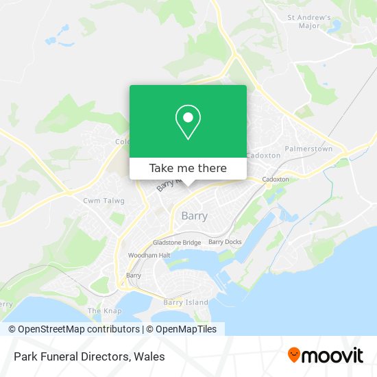 Park Funeral Directors map