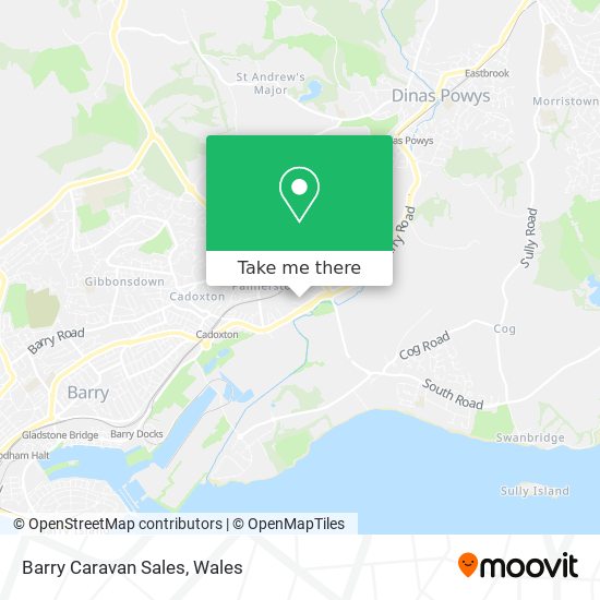 Barry Caravan Sales map