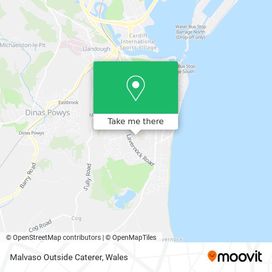 Malvaso Outside Caterer map
