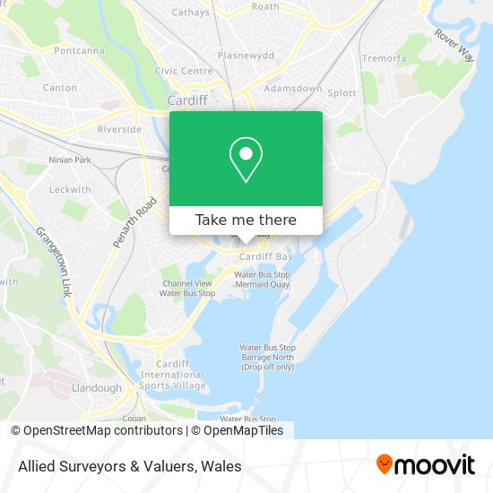 How to get to Allied Surveyors & Valuers in Cardiff by Bus or Train?
