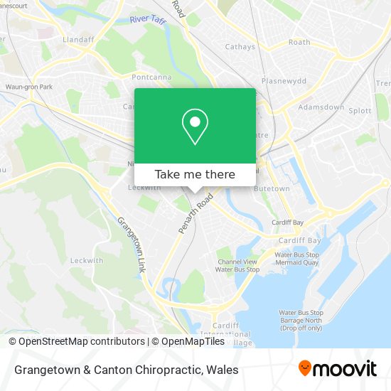 Grangetown & Canton Chiropractic map