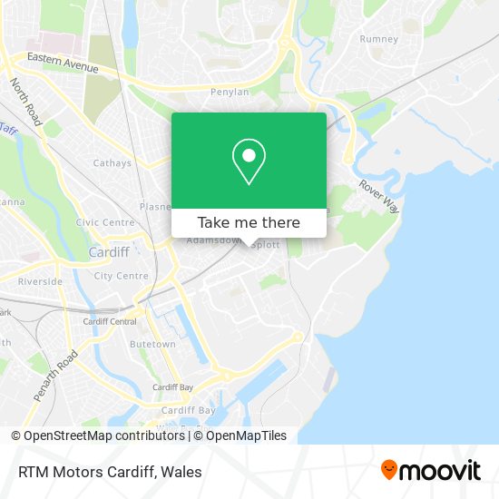 RTM Motors Cardiff map