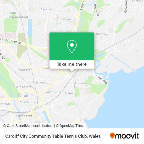How to get to Cardiff City Community Table Tennis Club by Bus or
