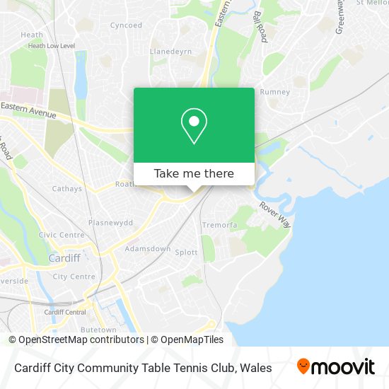 Cardiff City Community Table Tennis Club map