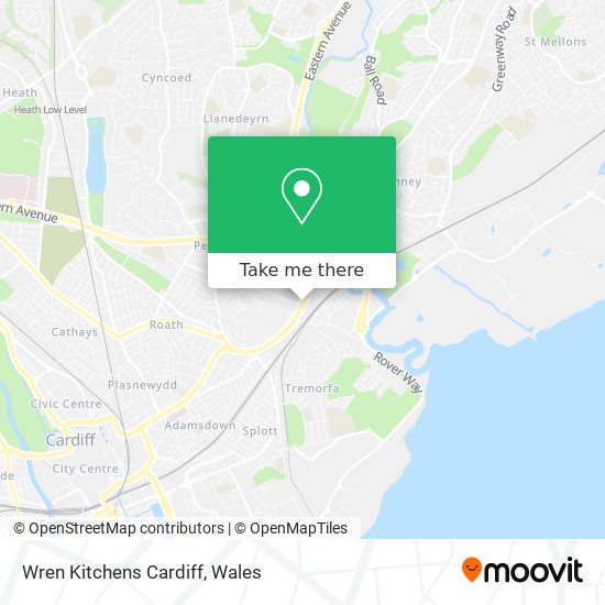 Wren Kitchens Cardiff map