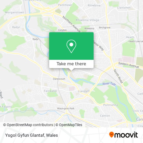 Ysgol Gyfun Glantaf map