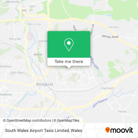 South Wales Airport Taxis Limited map