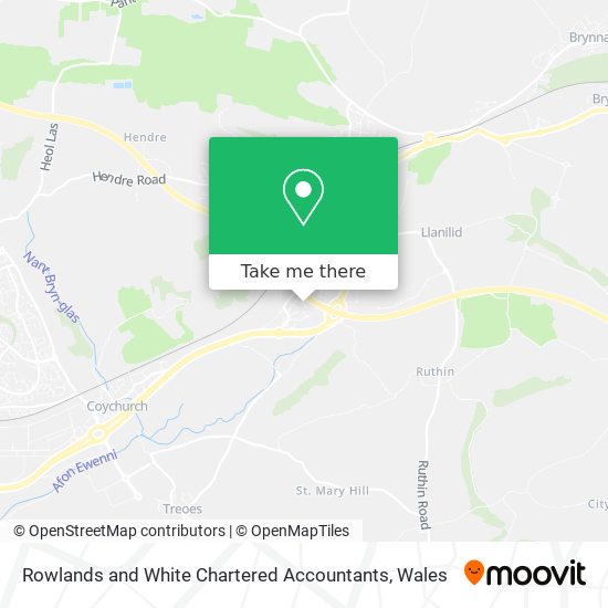 Rowlands and White Chartered Accountants map