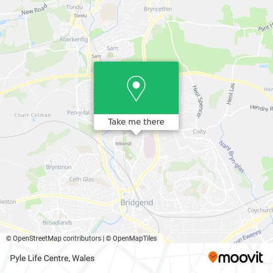 Pyle Life Centre map
