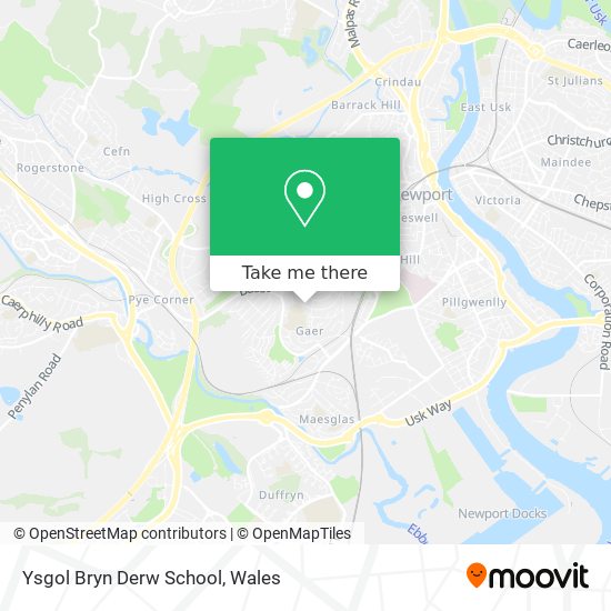 Ysgol Bryn Derw School map