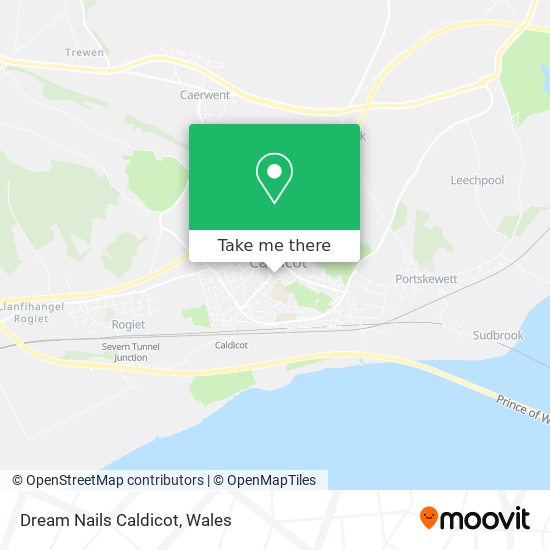 Dream Nails Caldicot map