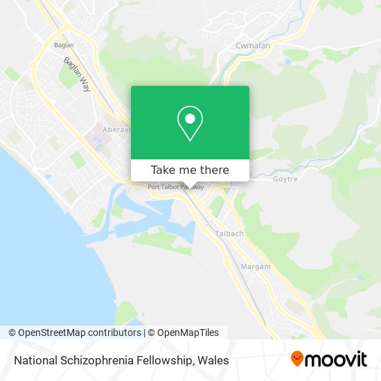 National Schizophrenia Fellowship map