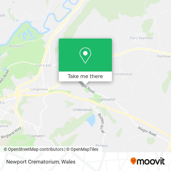 Newport Crematorium map
