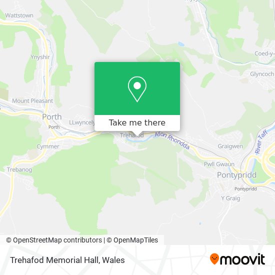 Trehafod Memorial Hall map