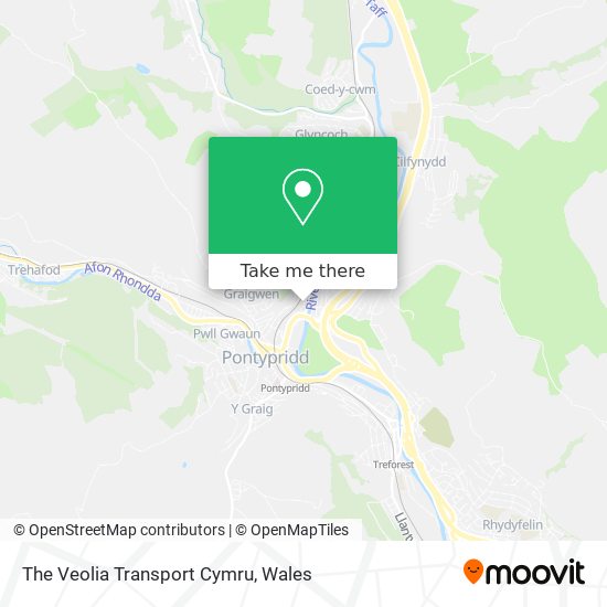 The Veolia Transport Cymru map