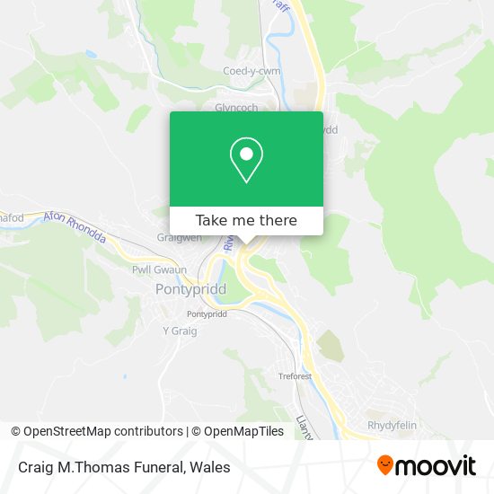 Craig M.Thomas Funeral map