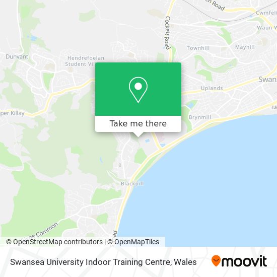 Swansea University Indoor Training Centre map
