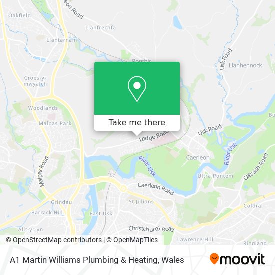 A1 Martin Williams Plumbing & Heating map