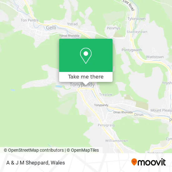 A & J M Sheppard map