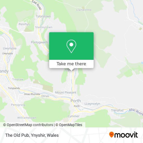 The Old Pub, Ynyshir map