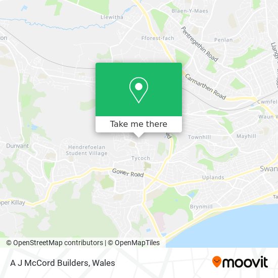 A J McCord Builders map