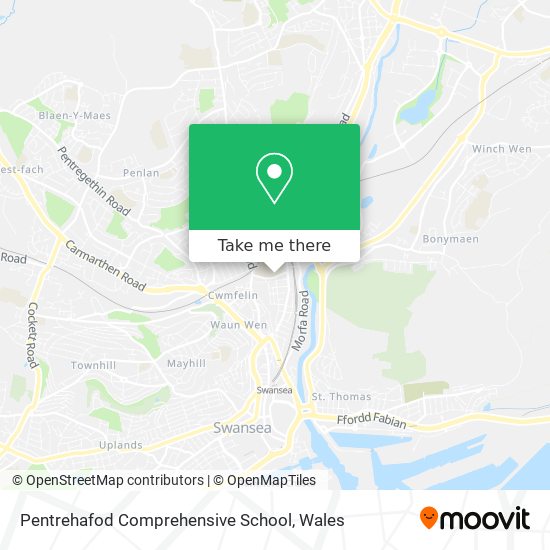 Pentrehafod Comprehensive School map