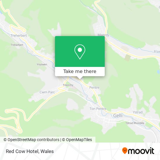 Red Cow Hotel map