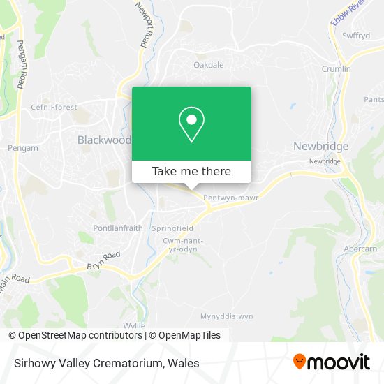 Sirhowy Valley Crematorium map