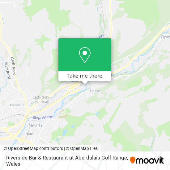 Riverside Bar & Restaurant at Aberdulais Golf Range map