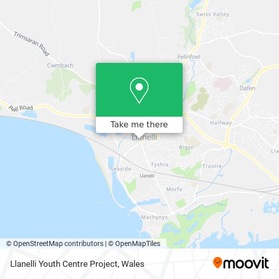 Llanelli Youth Centre Project map