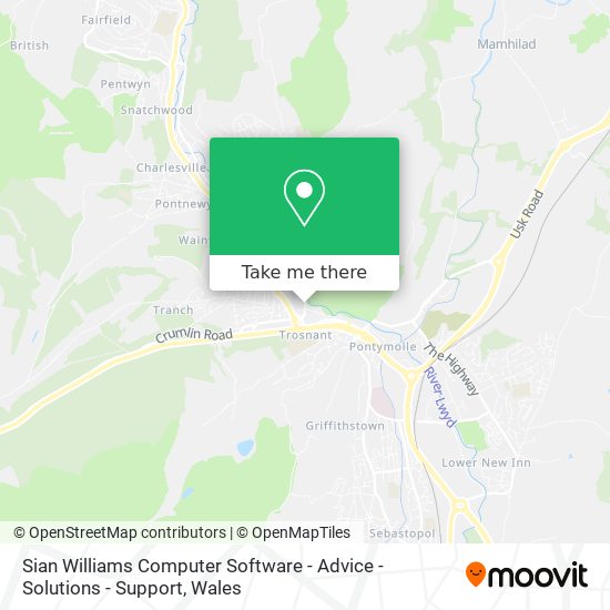 Sian Williams Computer Software - Advice - Solutions - Support map