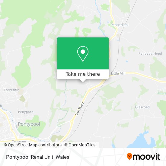 Pontypool Renal Unit map