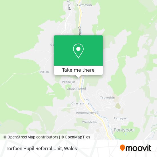 Torfaen Pupil Referral Unit map