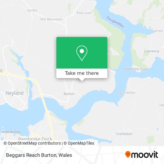 Beggars Reach Burton map