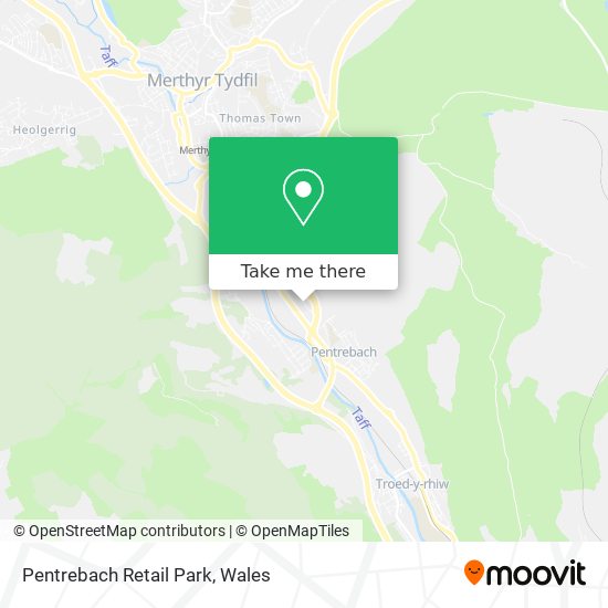 Pentrebach Retail Park map