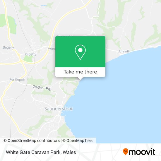 White Gate Caravan Park map