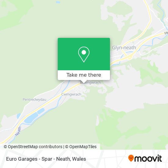 Euro Garages - Spar - Neath map