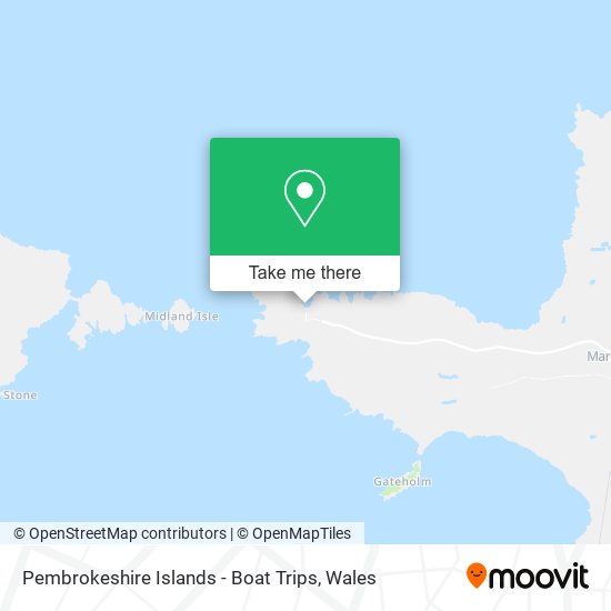 Pembrokeshire Islands - Boat Trips map