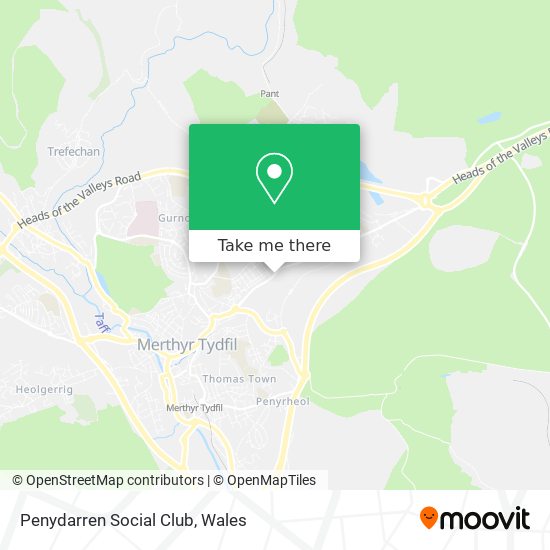 Penydarren Social Club map