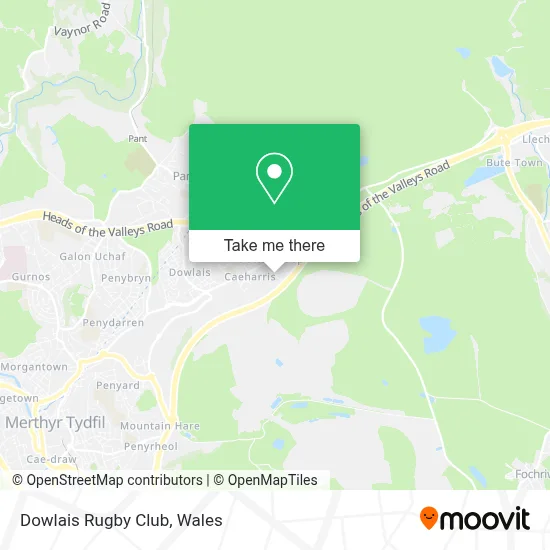 How to Get to Dowlais Rugby Club in Merthyr Tydfil by Bus?
