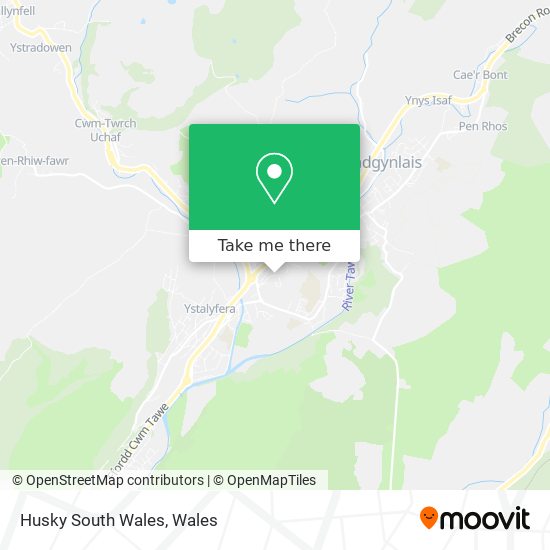 Husky South Wales map