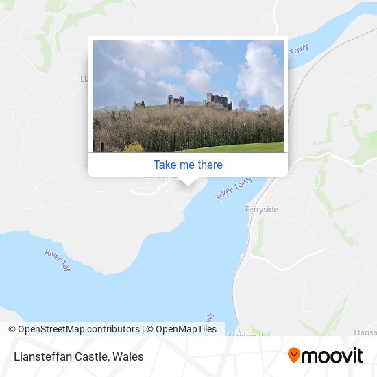 Llansteffan Castle map
