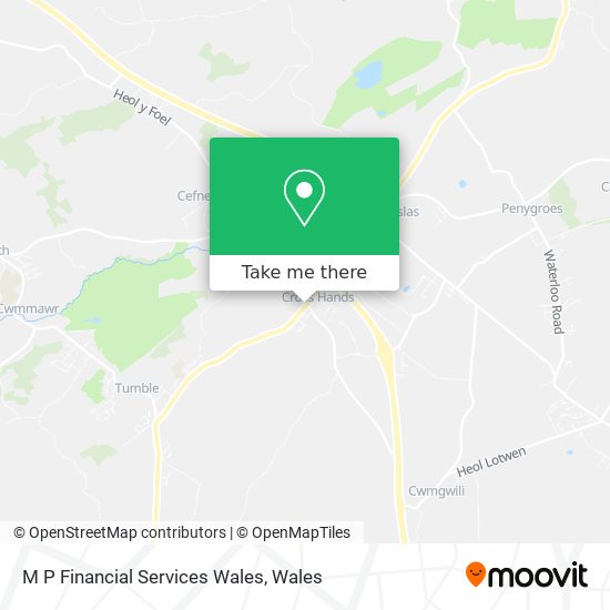 M P Financial Services Wales map