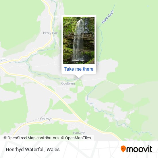 Henrhyd Waterfall map