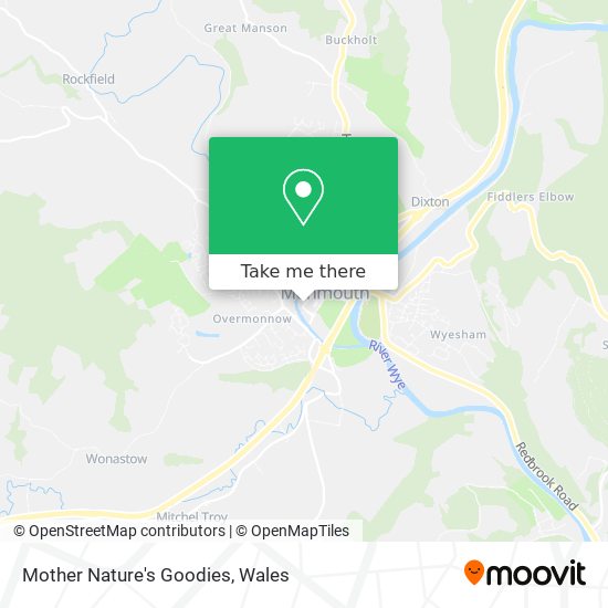 Mother Nature's Goodies map